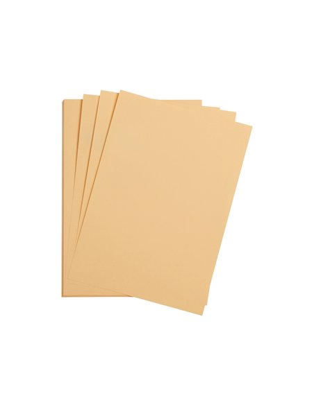 Feuille papier clairefontaine maya 270g 500x700mm coloris abricot paquet 25 unites.