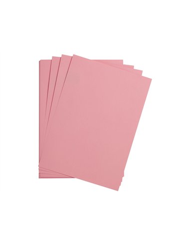 Feuille papier clairefontaine maya 270g 500x700mm coloris rose clair paquet 25 unites.