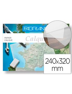 Pochette fabriano papier calque 240x320mm 70g 12 feuilles.