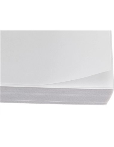 Papier végétal liderpapel calque haute transparence surface régulière satinée 90g/m2 a3 297x420mm.