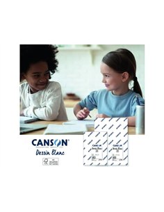 Ramette papier dessin canson a grain 50x65 cm 160g 250 feuilles.