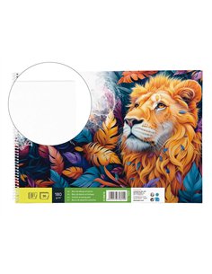 Bloc liderpapel papier dessin artistique spirale sans encadrement 180g/m2 format a4+ 230x325mm 20f.