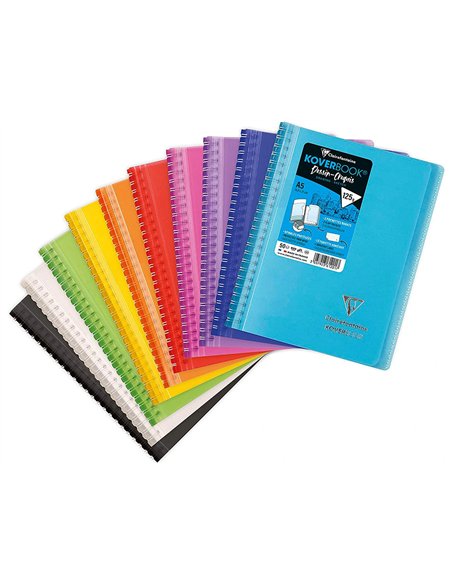 Carnet de dessin koverbook a5 2 rabats pochette couleurs assorties 14,8x21 cm blanc 125 g 100 pages.