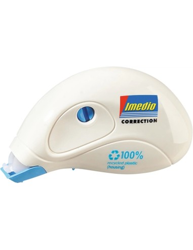 Ruban correcteur compact Imedio Roller 5 mm x 10 m - Rapide, propre et précis - Sans solvant - Contrôle du niveau de ruban - Ten
