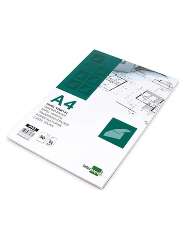 Bloc dessin liderpapel papier calque haute transparence 95g/m2 a4 210x297mm 50f.