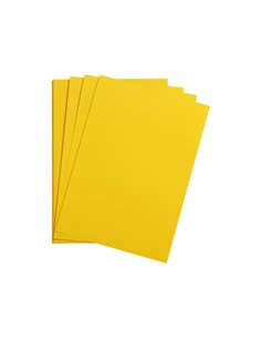 Feuille papier clairefontaine maya 270g 500x700mm coloris jaune soleil paquet 25 unites.