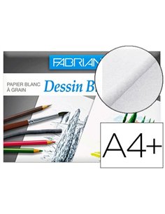 Papier dessin fabriano à grain 224g a4+ pochette 12f.