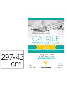 Calque 29.7x42 90/95g bloc 50f.
