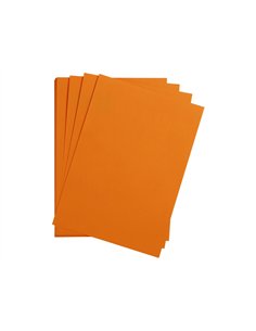 Feuille papier clairefontaine maya 270g 500x700mm coloris clementine paquet 25 unites.