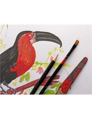 Bloc de dessin encolle clairefontaine paint'on. Papier multi technique 250g extra blanc. Format a 3 29,7.