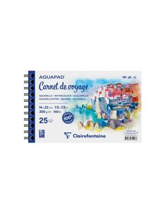 Bloc clairefontaine aquapad reliure integrale a3+ 25 feuilles 300g grain moyen coloris blanc.