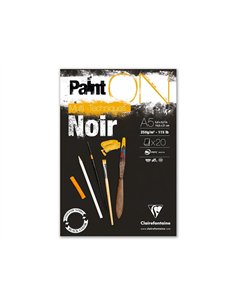 Bloc de dessin encolle clairefontaine paint'on. Papier multi technique 250g extra blanc. Format a5 14,8 x. 2