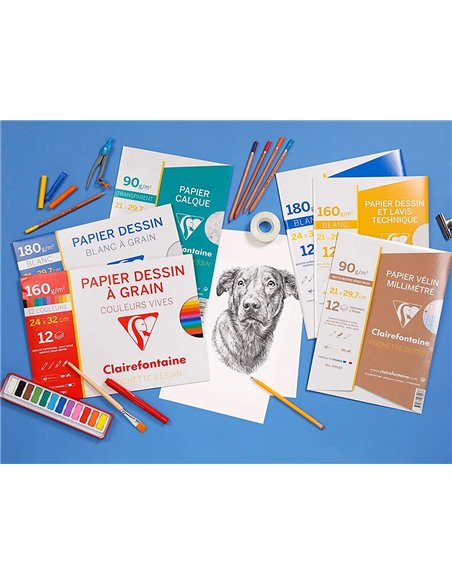 Pochette clairefontaine calque sup rieur a3 10f 90/95g.