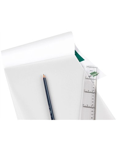 Bloc papier calque liderpapel encollé a3 297x420mm 50 feuilles 90g/m2.
