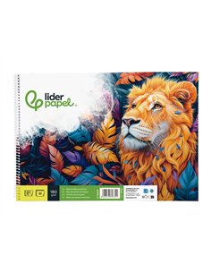 Bloc liderpapel papier dessin artistique spirale avec encadrement 180g/m2 format a3 460x325mm 20f. 2