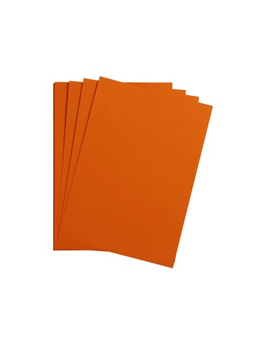 Feuille papier clairefontaine maya 270g 500x700mm coloris orange paquet 25 unites.