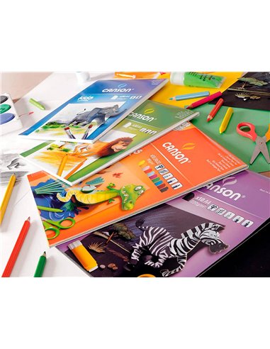 Bloc peinture canson papier dessin spécial gouache résistant eau 200g a4 210x297mm paquet 20f.