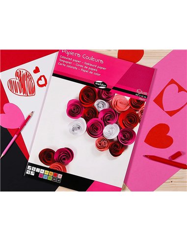 Bloc clairefontaine1er prix, 30 feuilles papier couleur 120g a3 couleurs assortis.
