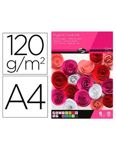 Bloc clairefontaine 1er prix, 30 feuilles papier couleur 120g a4 assortis.