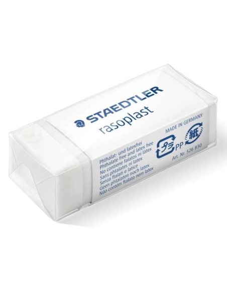 Gomme Staedtler Rasoplast 526 B30 - Effacement de haute qualité - Déchets minimes - Blanc