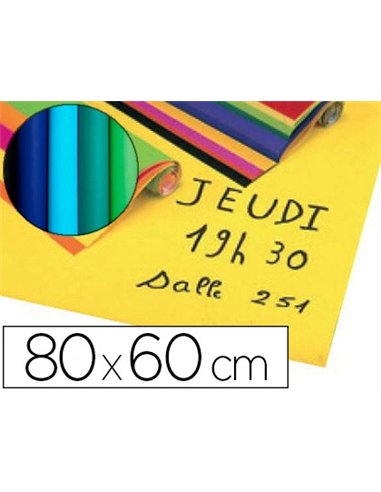 Papier affiche maildor 90g 80x60cm coloris assortis standards rouleau 10f.