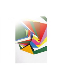 Papier dessin clairefontaine cartoline bicolore 50x32,5cm 150g coloris assortis paquet 50 feuilles.