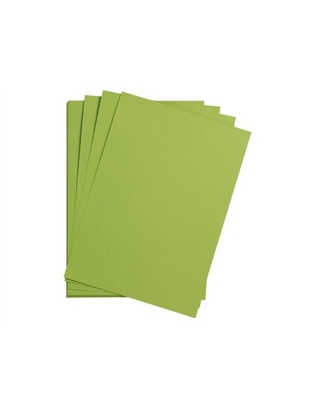 Feuille papier clairefontaine maya 270g 500x700mm coloris vert mousse paquet 25 unites.