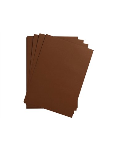 Feuille papier clairefontaine maya 270g 500x700mm coloris marron paquet 25 unites.