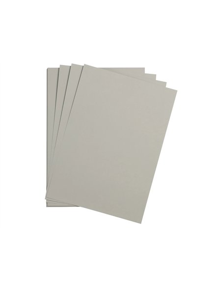 Feuille papier clairefontaine maya 270g 500x700mm coloris gris clair paquet 25 unites.