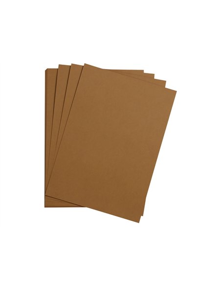 Feuille papier clairefontaine maya 270g 500x700mm coloris brun paquet 25 unites.