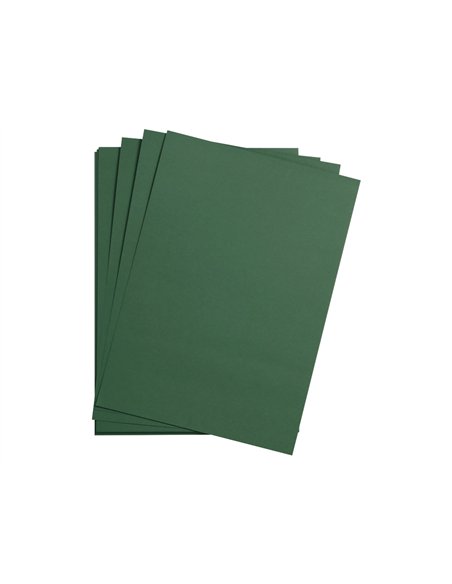 Feuille papier clairefontaine maya 270g 500x700mm coloris vert antique paquet 25 unites.
