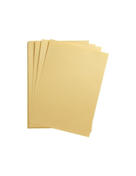 Feuille papier clairefontaine maya 270g 500x700mm coloris or paquet 25 unites.