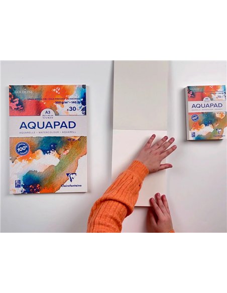 Bloc de papier dessin aquarelle goldline a3 300gr 30f.