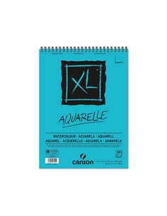 Album canson xl aquarelle a spirale papier grain fin blanc 300g a4 21x29,7cm 30f. 2
