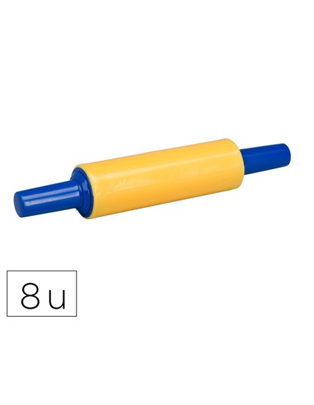 Rouleau modelage o'color lisse 22cm lot 8 unites.