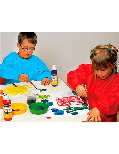 Tablier de protection lavable pour enfant de 2 4 ans couleur rouge.