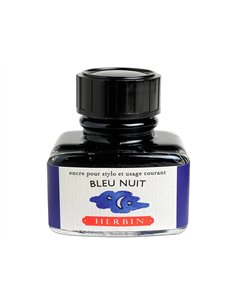 Flacon d'encre j.Herbin bleu nuit 30ml. 2