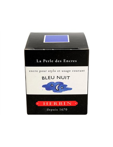 Flacon d'encre j.Herbin bleu nuit 30ml.