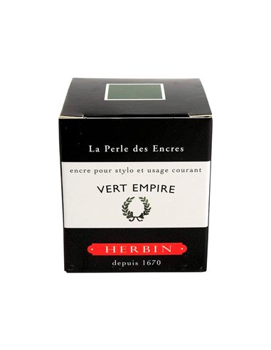 Flacon d'encre j.Herbin vert empire 30ml.