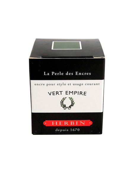Flacon d'encre j.Herbin vert empire 30ml.