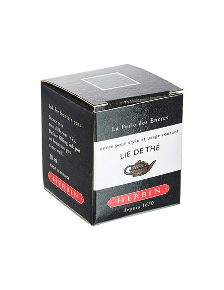 Flacon d'encre j.Herbin lie de th 30ml.
