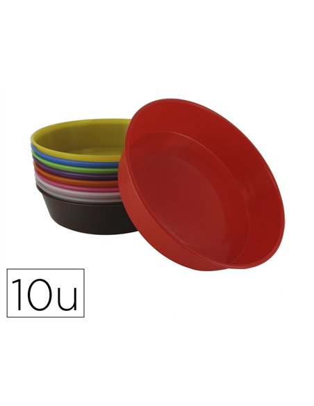Assiette o'color tri et peinture diametre 13cm coloris assortis lot 10 unites.