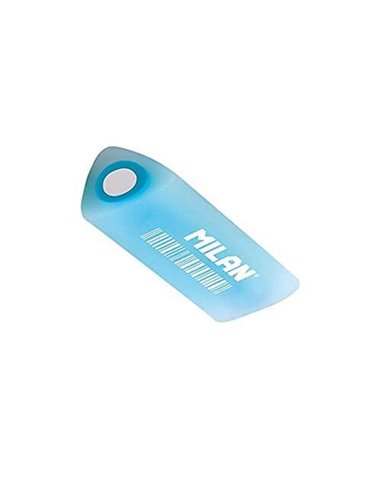Gomme technique Milan Cristal F30 Prisma - Plastique - Convient au dessin linéaire - Couleur bleu translucide