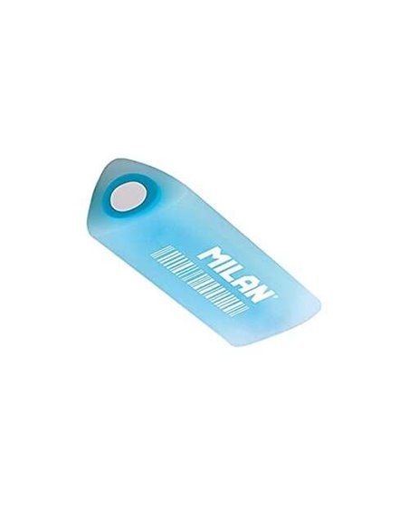 Gomme technique Milan Cristal F30 Prisma - Plastique - Convient au dessin linéaire - Couleur bleu translucide
