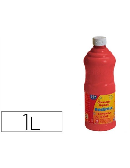 Gouache lefranc bourgeois non toxique fluide grande couvrance coloris carmin flacon 1000ml.