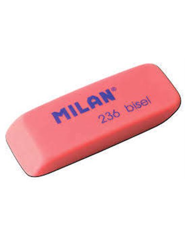 Gomme biseautée Milan Nata 236 - Plastique - Couleurs fluorescentes assorties
