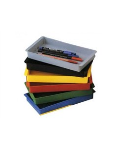 Bac de rangement faibo en polystyrene resistant 23x14x3 cm coloris rouge.