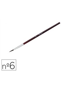 Pinceau o'color poils poney nº6 ideal gouache et aquarellevirole aluminium manche bois laque lot 10 unites.