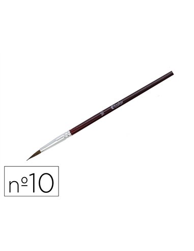 Pinceau o'color poils poney nº10 ideal gouache et aquarelle virole aluminium manche boislaque lot 10 unites.