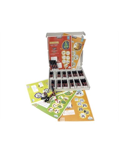 Marqueur peinture pébéo skrib acrylique schoolbox 12 coloris assortis pochette 36 unités.